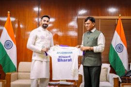 Union Sports Minister Mansukh Mandaviya & Bollywood star Ayushmann Khurrana